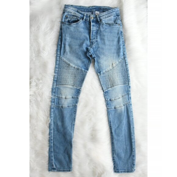 DIVIDED H&M Skinny Moto Jeans Size 28 - Picture 2 of 7